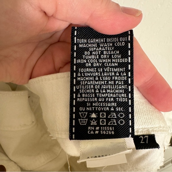 7 for all mankind white Roxanne ankle jeans with raw hem - Picture 10 of 12